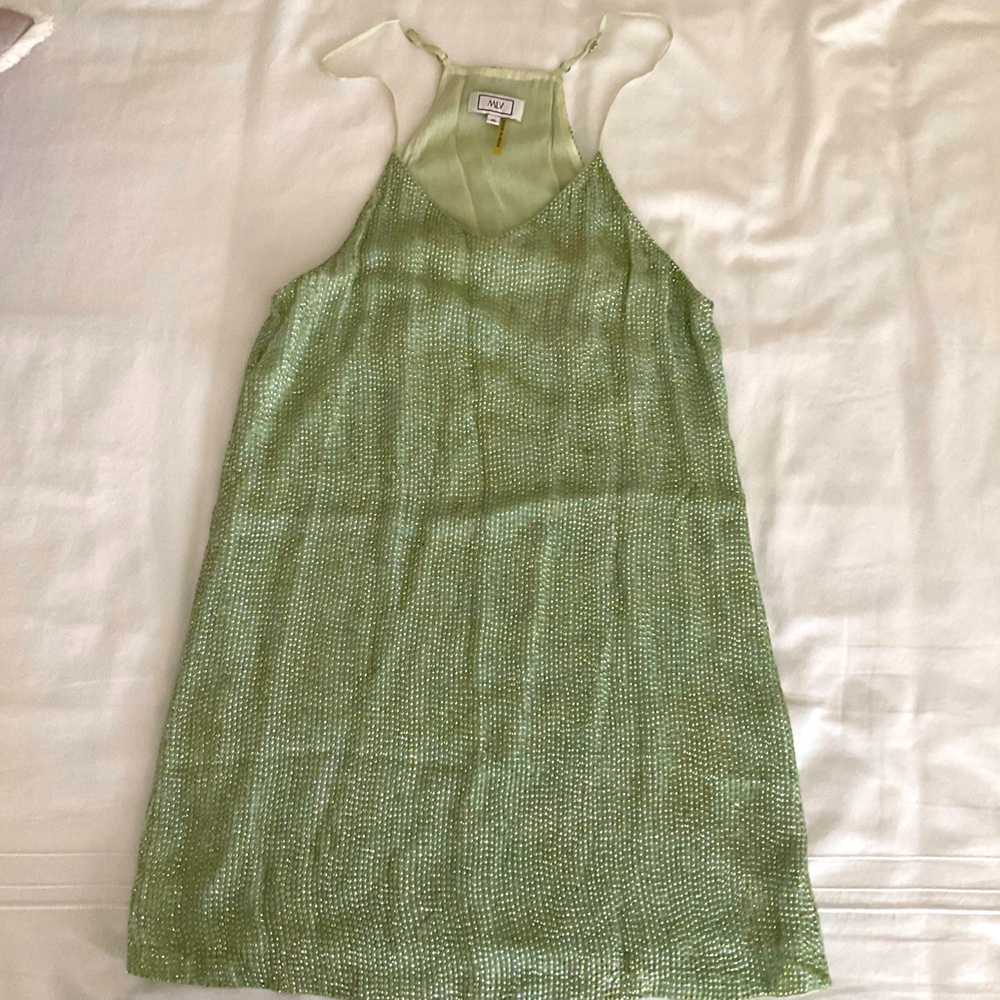 Green mini dress